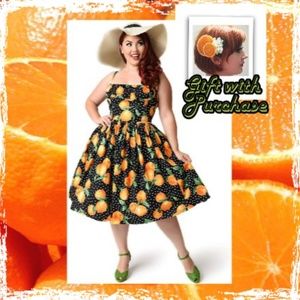 Bernie Dexter Paris dress with Orange print 3X